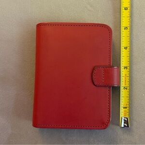 Coach Water Buffalo Red Leather Wallet, NWOT